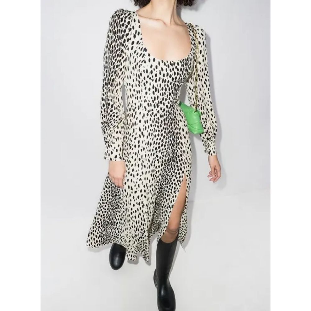 Reformation Alessi Cheetah Print Midi Dress